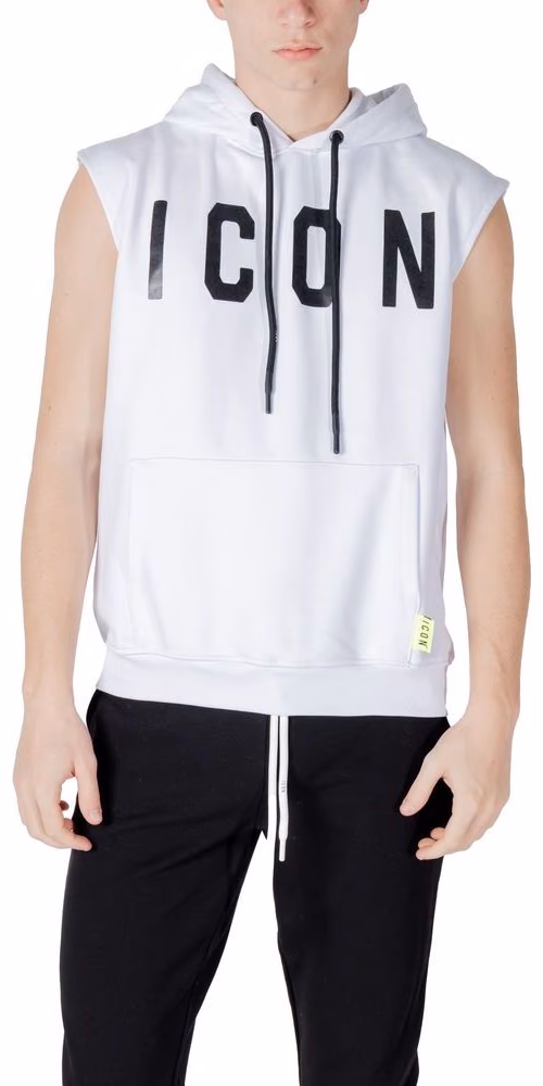 Icon White Cotton Hoodie