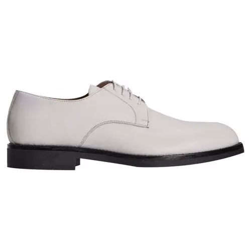 Roberto Pepe Luxury White Leather Men Shoe
