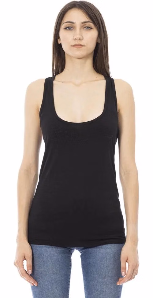 Just Cavalli Black Viscose Women Top