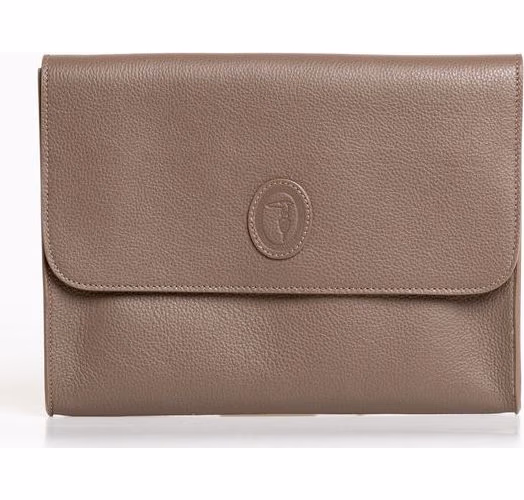 Trussardi Brown Polyester Men Clutch