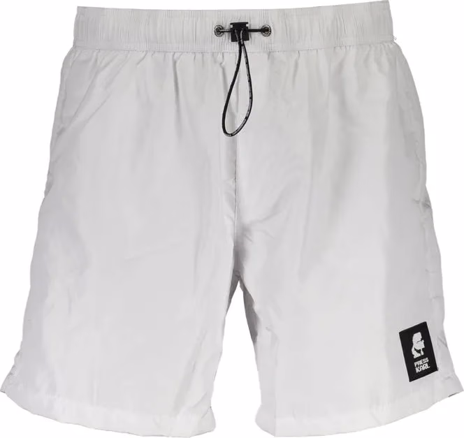 Karl Lagerfeld White Polyester Men's Swim Boxer