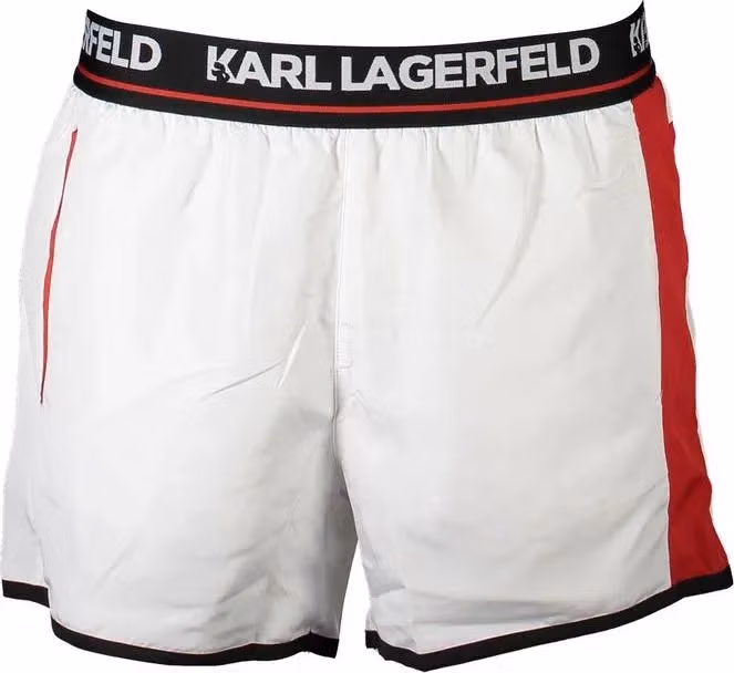 Karl Lagerfeld Bianco Poliestere Men Swim Boxer