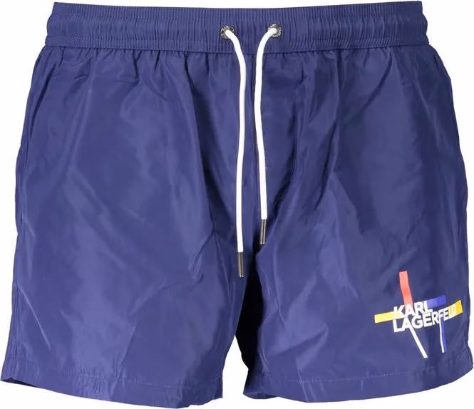 Karl Lagerfeld Blue Polyester Men's Swim Boxer