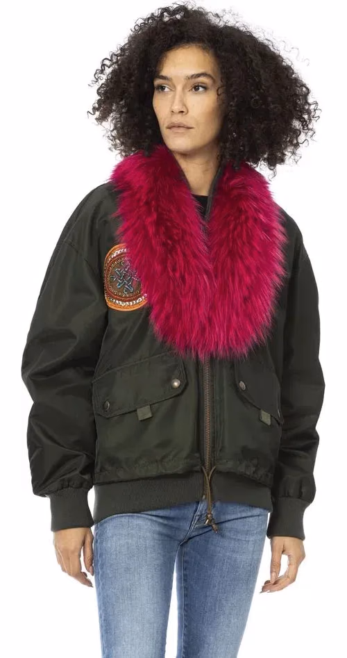 Mr&Mrs Italy Green Polyamide Women Bomber Jacket