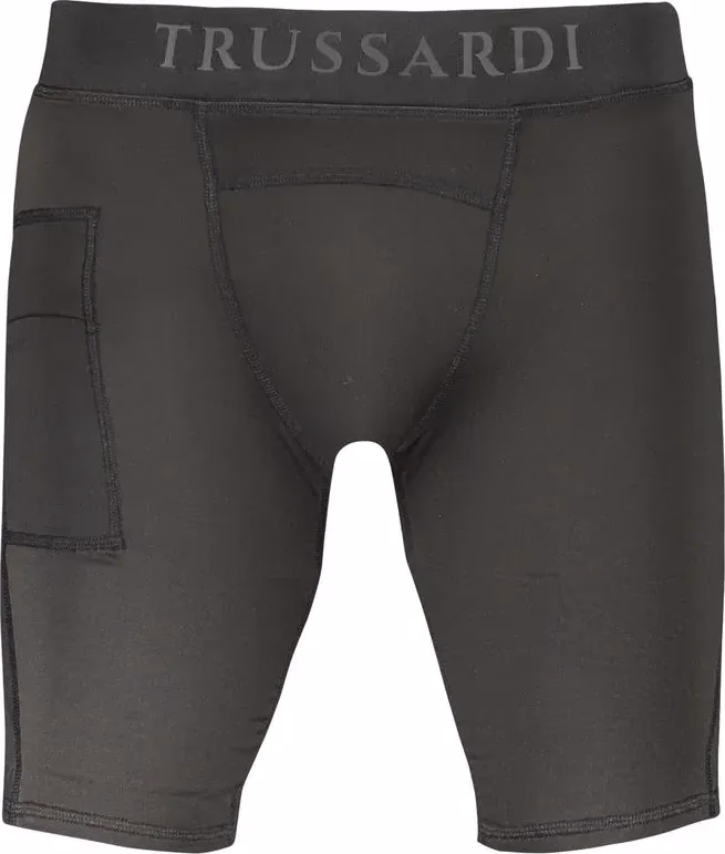 Trussardi Black Polyester Men's Workout Legging