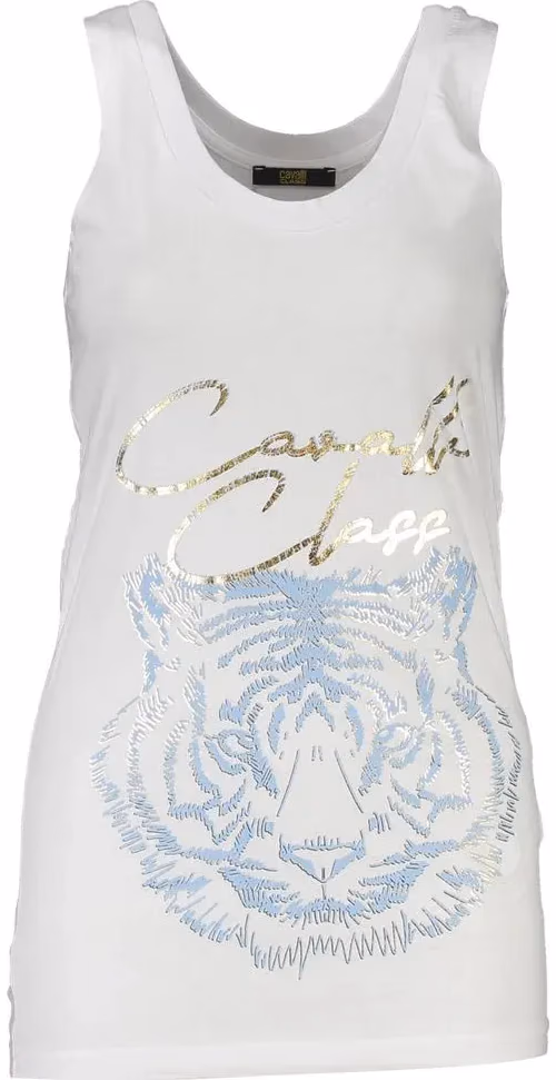 Cavalli Class White Cotton Women Tank Top