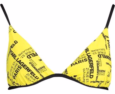 Yellow Polyamide Women Swimsuit