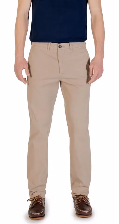 Borghese Beige Cotton Skinny Pants