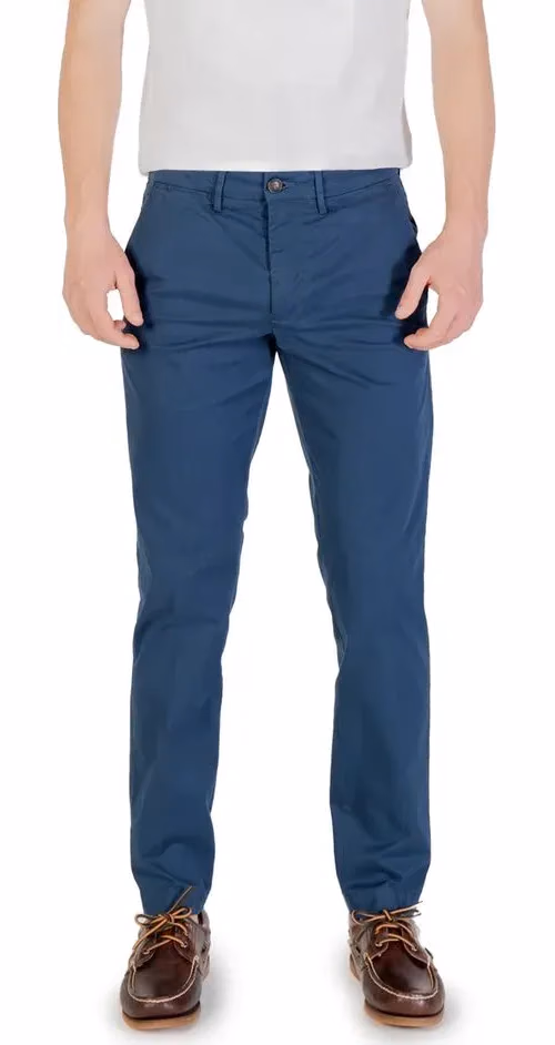 Borghese Blue Cotton Skinny Pants