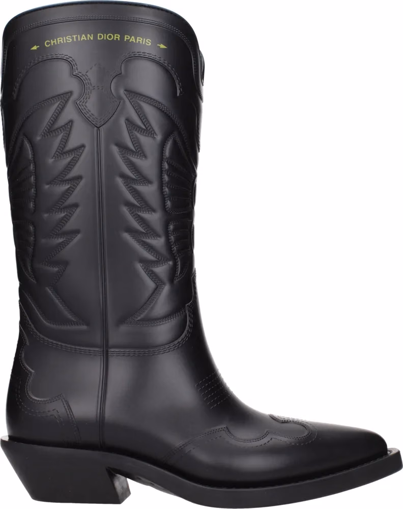 Christian Dior Black Cotton Boots