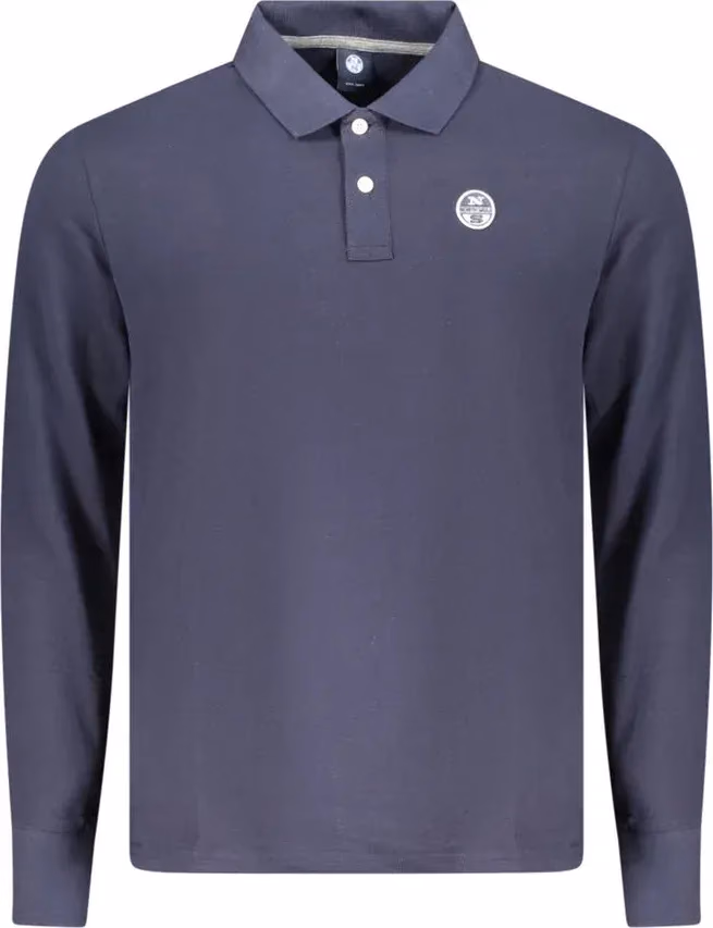 North Sails Blue Cotton Men Polo Shirt