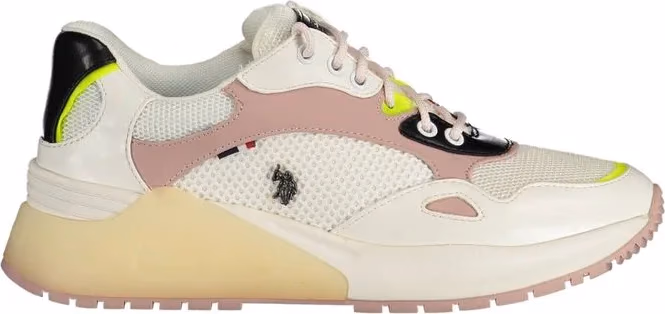 U.S. POLO ASSN. White Eco Suede Women Sneaker