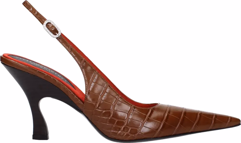 Stella McCartney Brown Leather High Heel Pumps