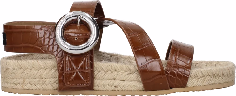 Stella McCartney Brown Leather Flat Sandals