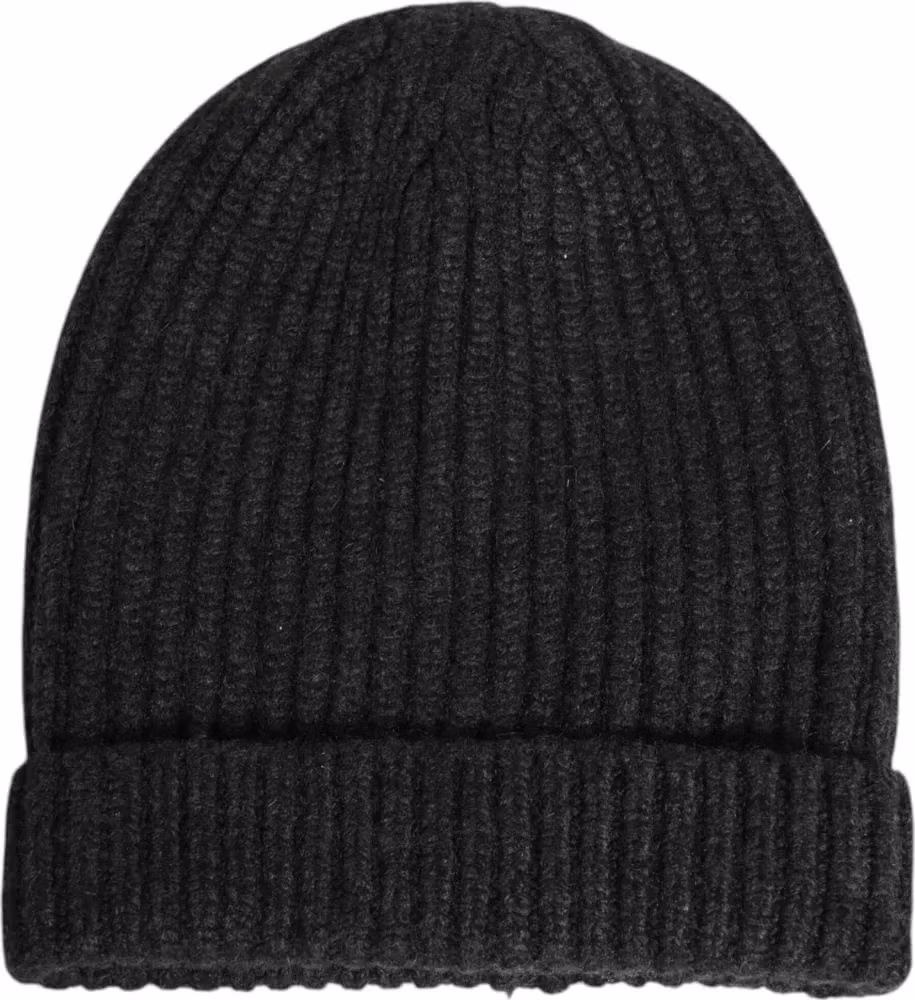 Dolce & Gabbana Black Cashmere Knitted Beanie Men Capello Hat