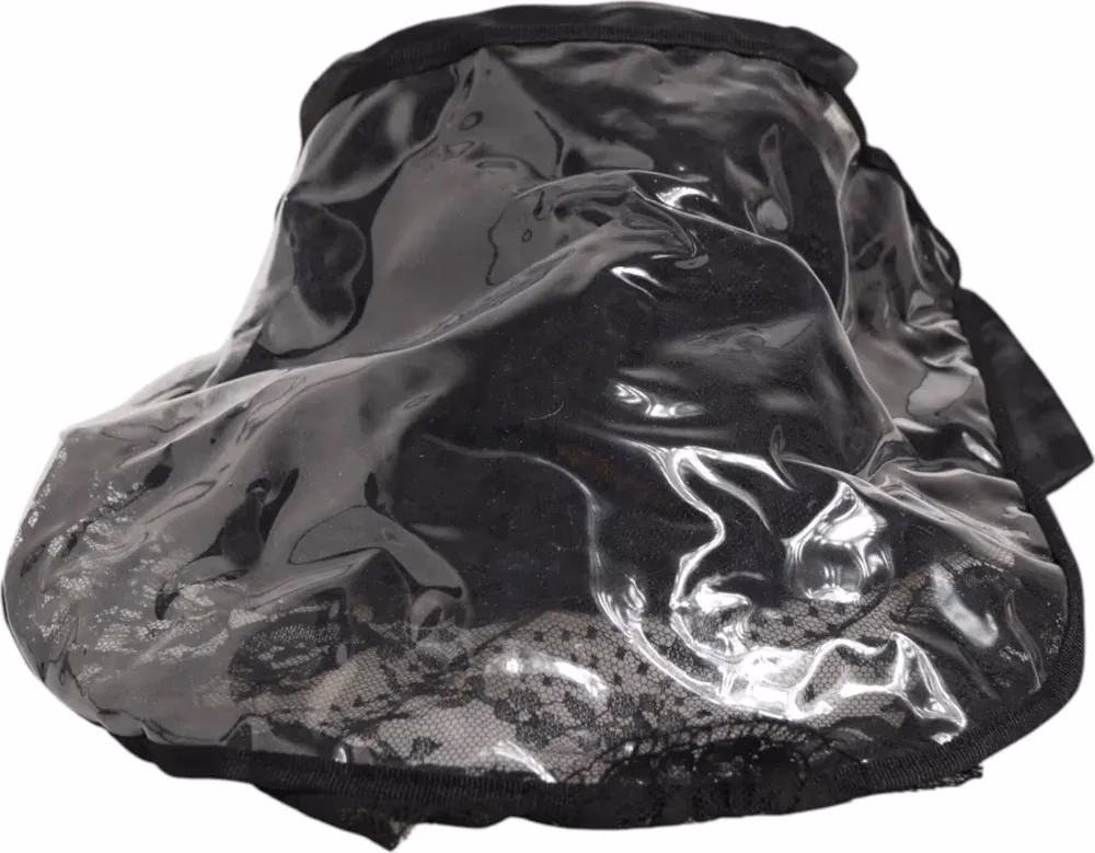 Dolce & Gabbana Black PVC Wide Brim Men Bucket Capello Hat