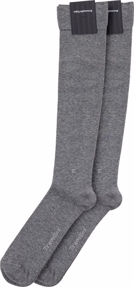 ZEGNA Gray Cotton Socks