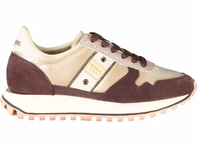 Blauer Beige Leather Women Sneaker