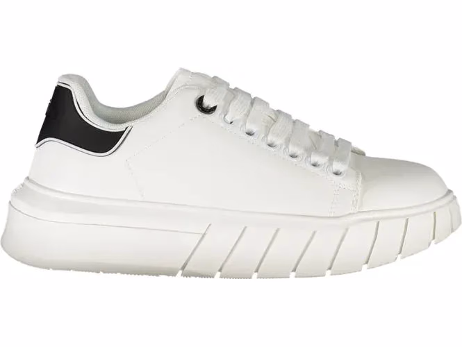 Gaelle Paris White Polyurethane Women Sneaker