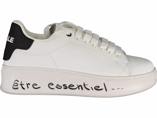 Gaelle Paris "Bianco Polyurethane Women Sneaker"