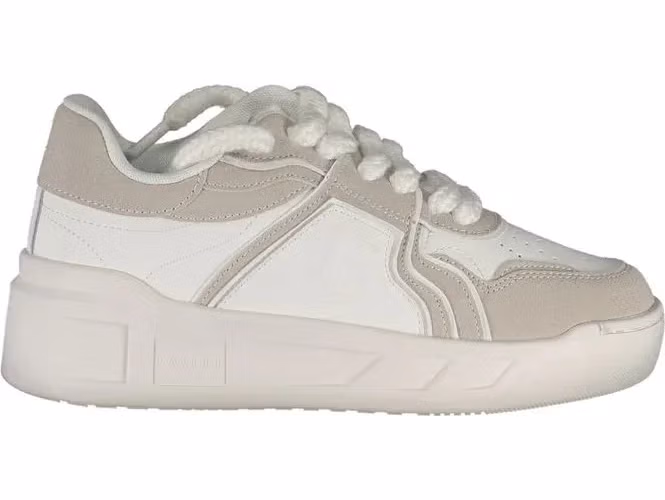 Gaelle Paris Bianco Polyurethane Women Sneaker