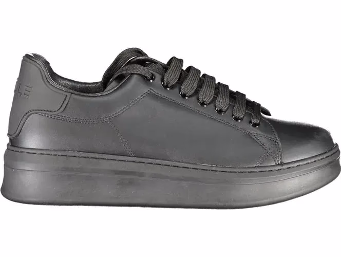 Gaelle Paris Black Polyurethane Men Sneaker