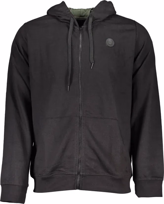 Gianmarco Venturi Black Cotton Men's Hooded Sweatshirt