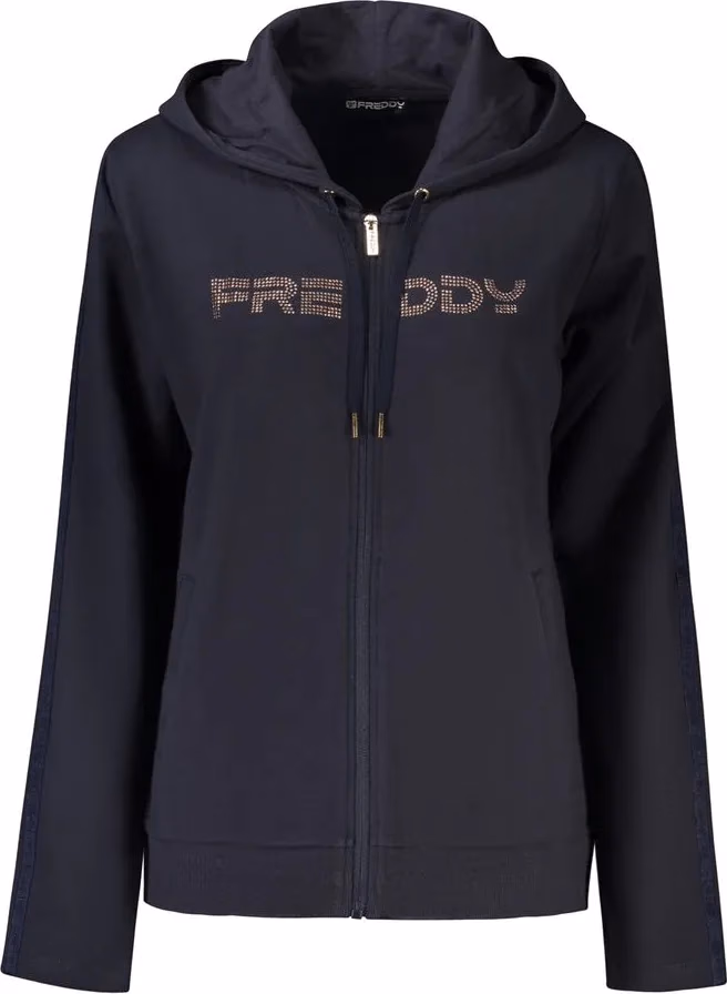 Freddy Blue Cotton Women Sweatshirt