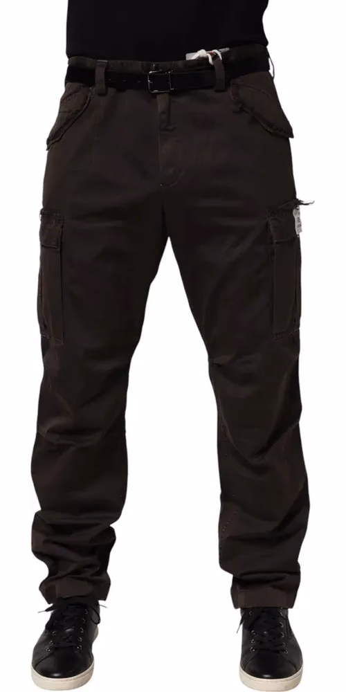 Dolce & Gabbana Brown Re- Edition Cotton Men Cargo Pants