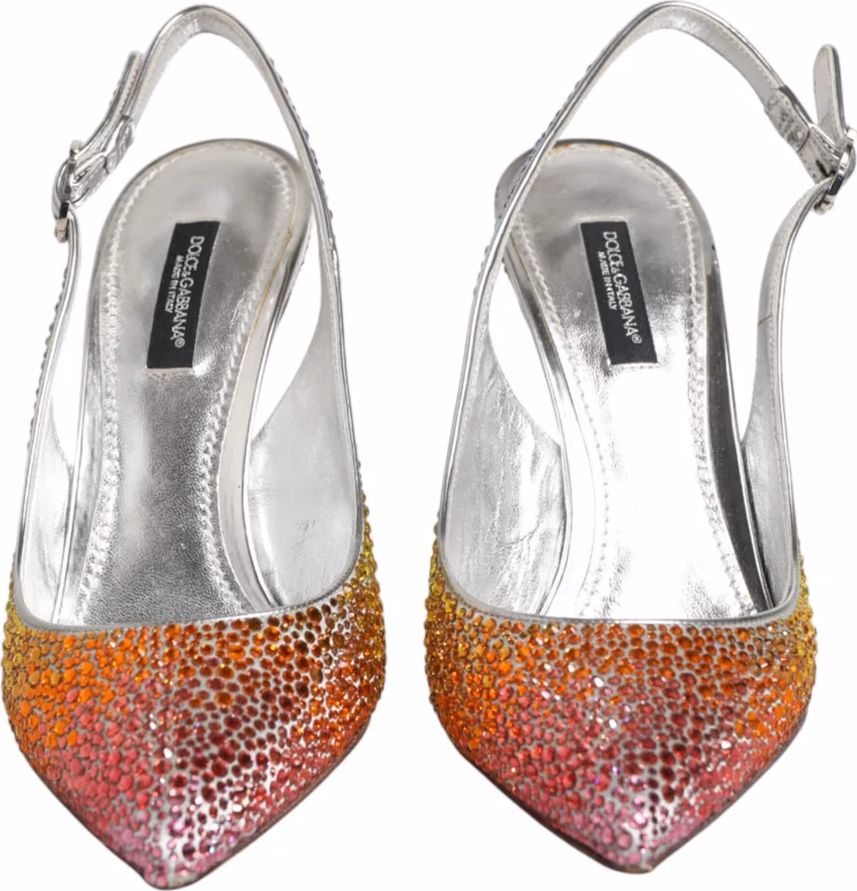 Dolce & Gabbana Multicolor Sequin Slingback Pumps Shoes