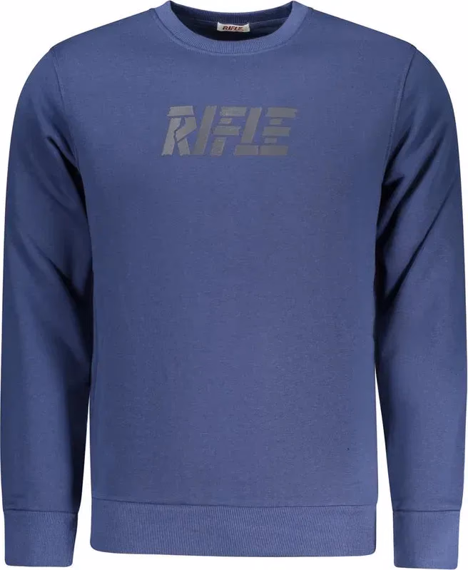Rifle Blue Cotton Men Sweatshirt