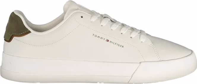 Tommy Hilfiger White Polyurethane Men Sneaker