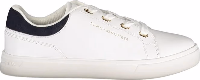 Tommy Hilfiger Bianco Polyurethane Women Sneaker