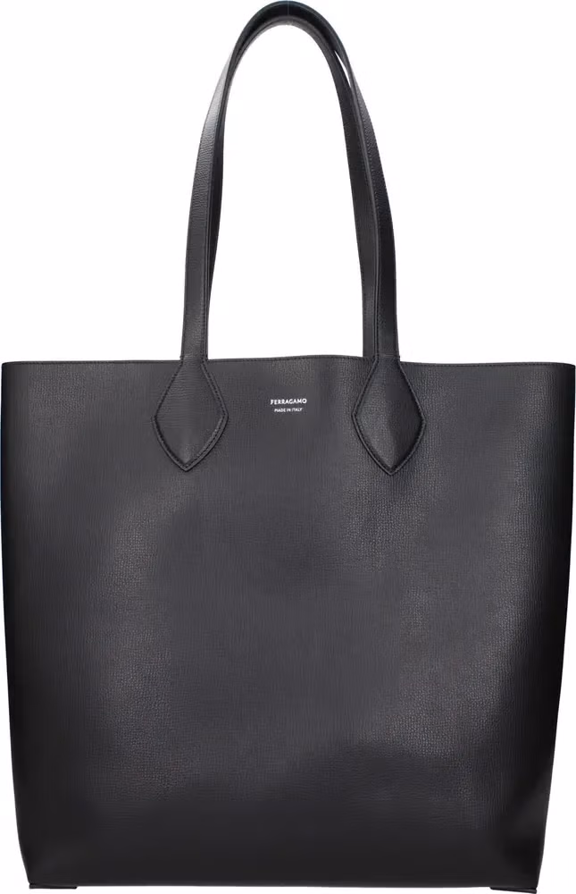 Salvatore Ferragamo Black Leather Shoulder Bag