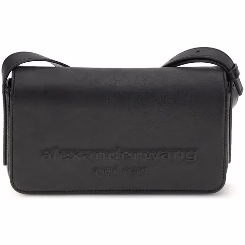 Alexander Wang Black Calf Leather Bos Taurus Shoulder Bag
