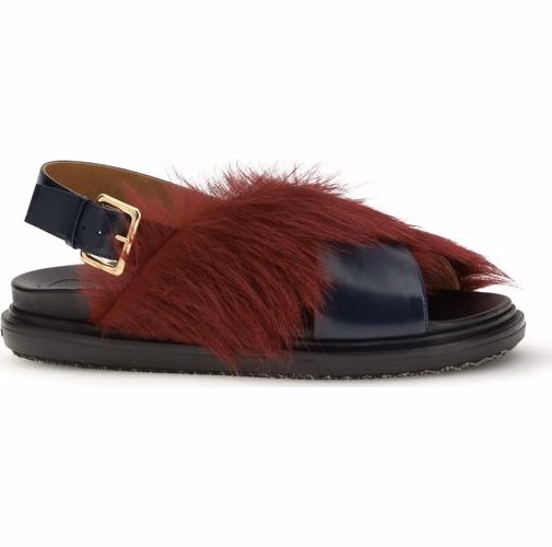 Marni Multicolor Calf Leather Bos Taurus Flat Sandals
