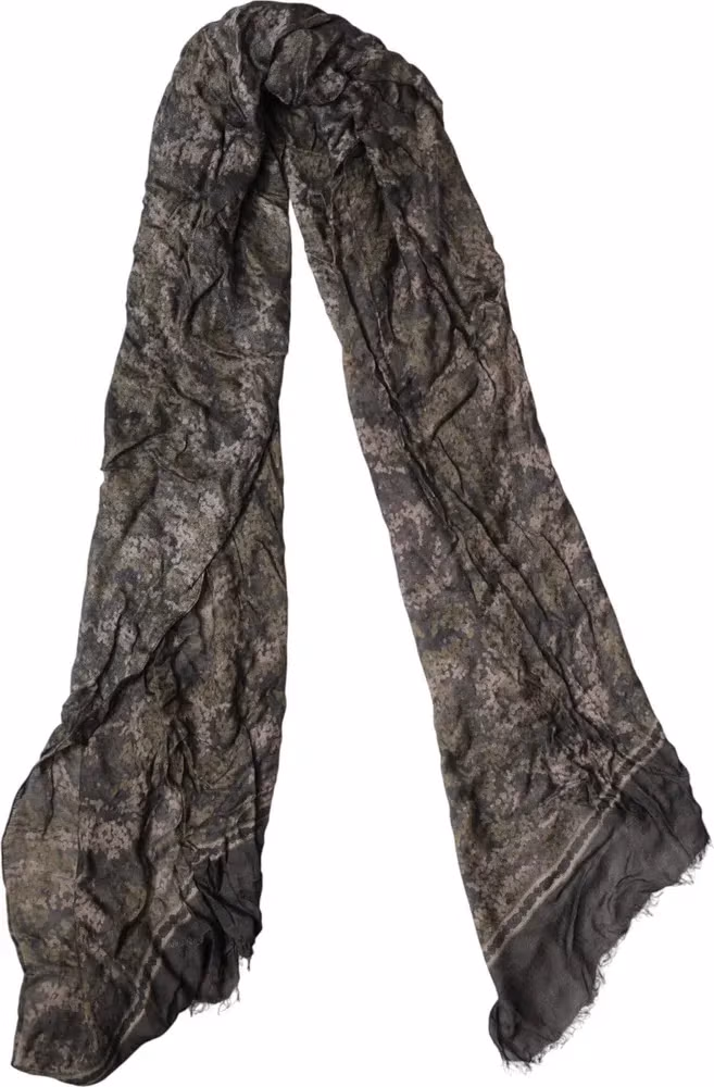 Dolce & Gabbana Brown Camouflage Modal Men Shawl Scarf