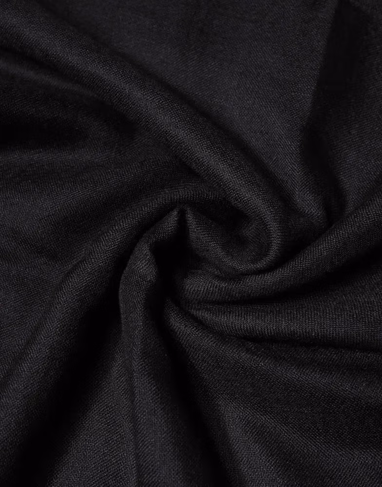 Dolce & Gabbana Black Cashmere Knit Neck Wrap Shawl Scarf
