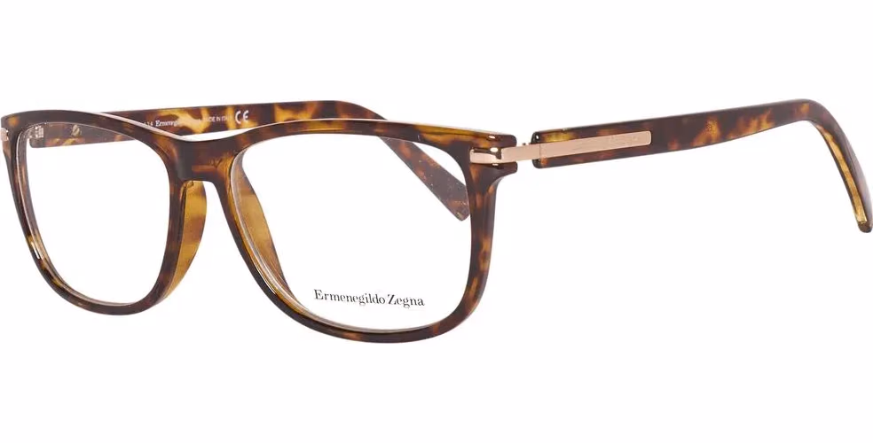 Ermenegildo Zegna Brown Plastic Glasses (Frames)