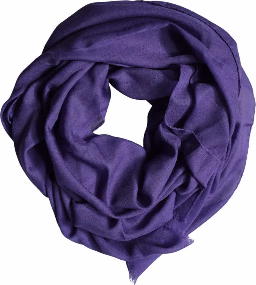 Dolce & Gabbana Purple Lace Stole Cotton Wrap Shawl Scarf