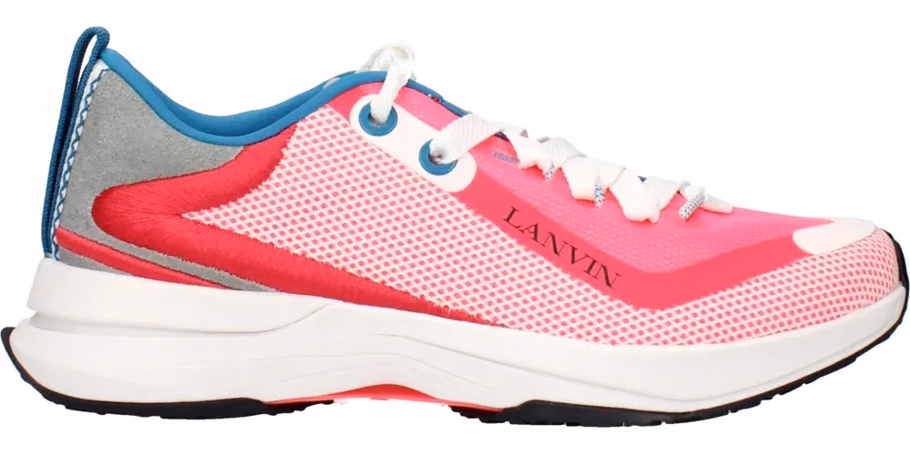 Lanvin Pink Fabric Athletic Sneakers