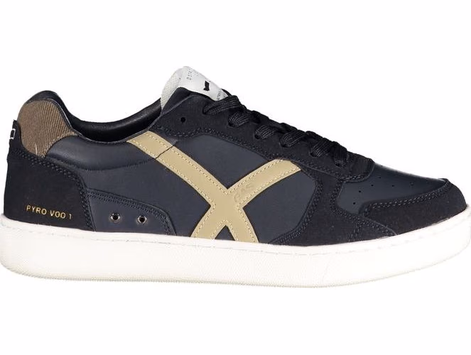 Gas Blue Polyurethane Men Sneaker