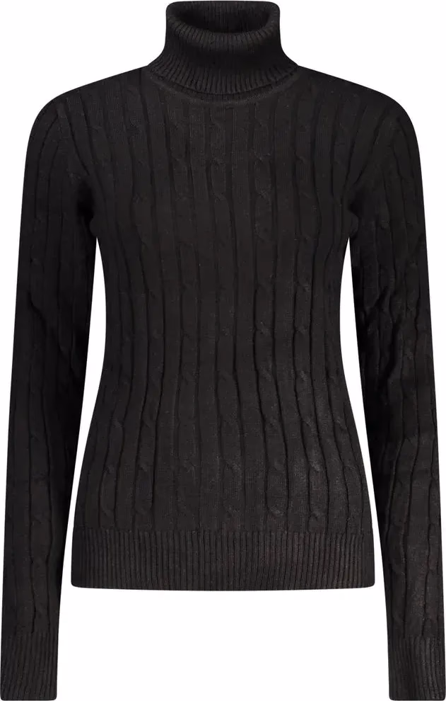 Norway 1963 Black Viscose Women's Turtleneck Sweater