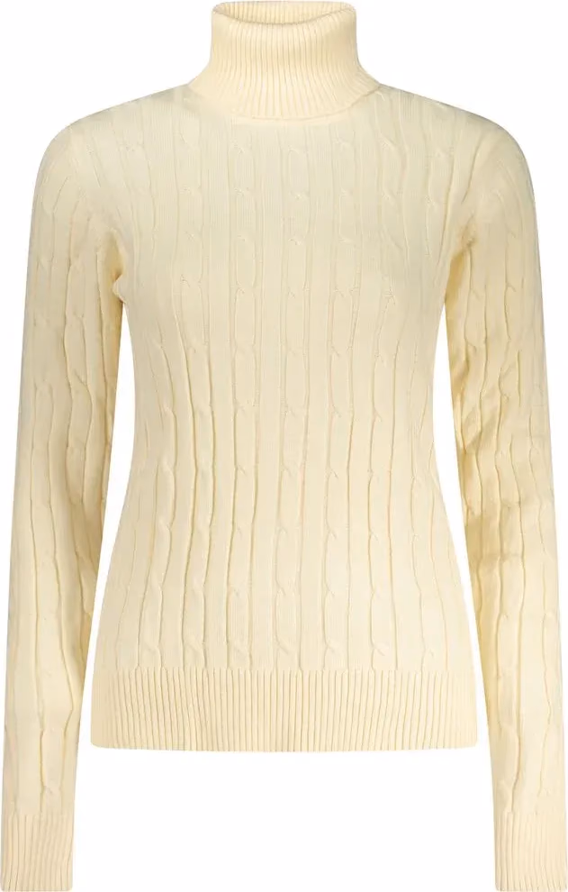 Norway 1963 White Viscose Women's Turtleneck Sweater