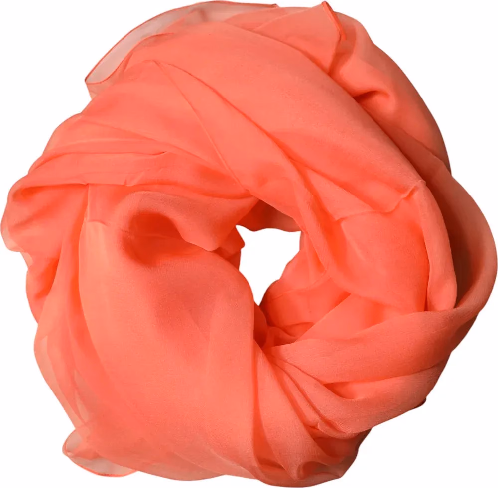 Dolce & Gabbana Orange Stole Silk Neck Wrap Shawl Men Scarf