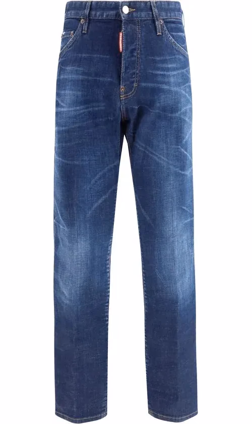 Dsquared² Blue Cotton Slim Fit Jeans