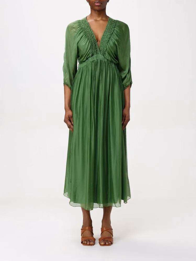 Kaos Bicolor Silk Casual Dress