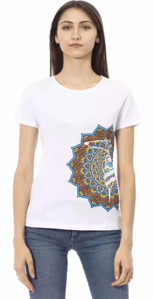 Trussardi Action White Cotton Tank Tops