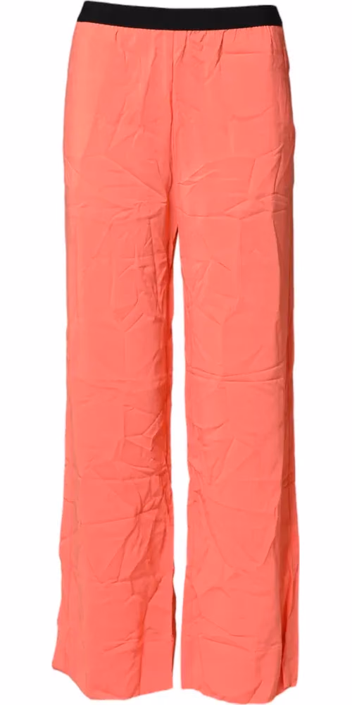 Jucca Neon Pink High Waist Straight Wide Leg Trouser Pants